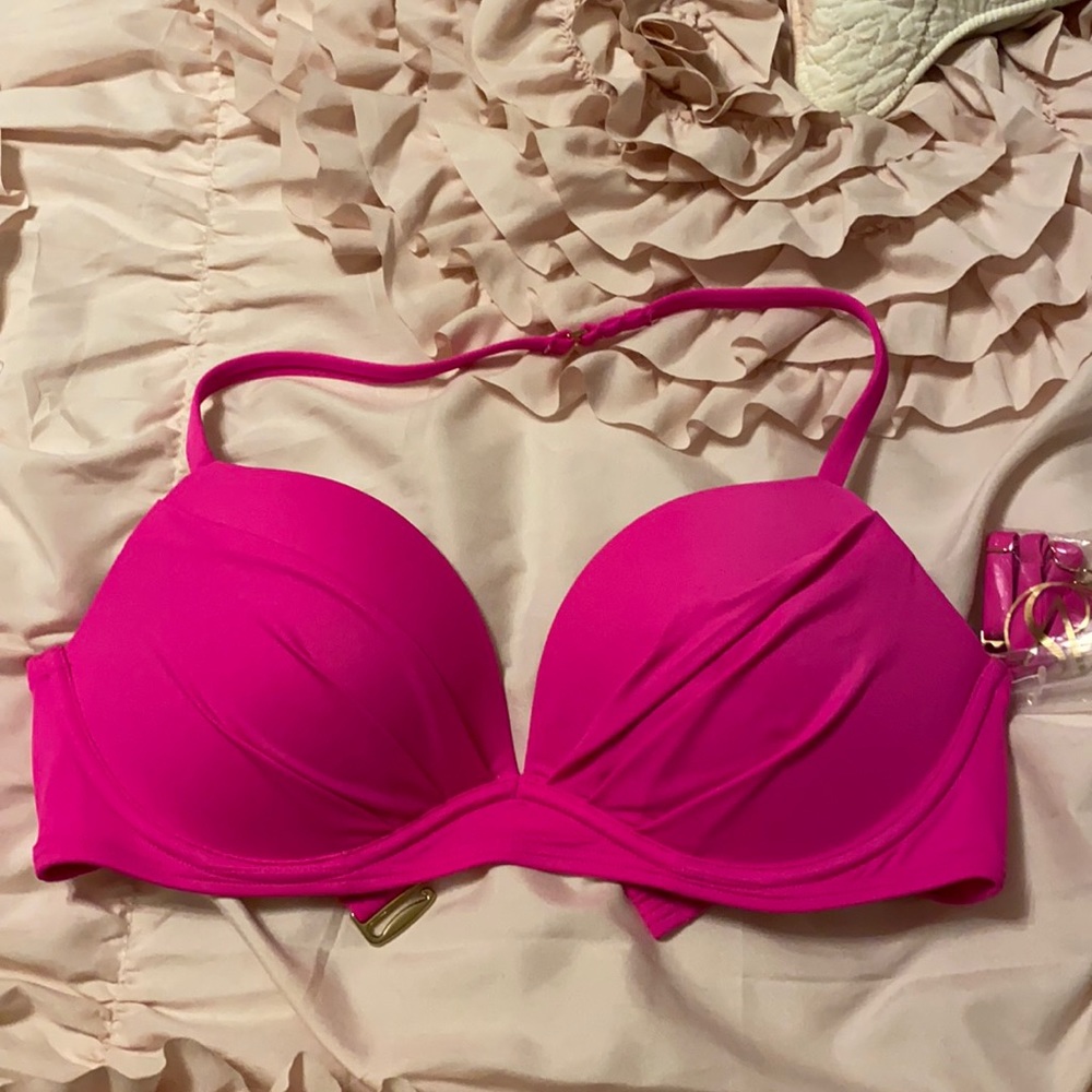 Pink bikini top